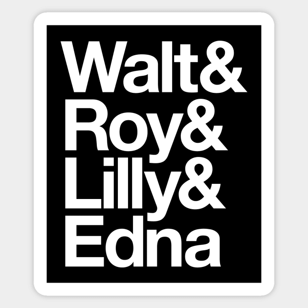 Walt Roy Lilly Edna Sticker by GoAwayGreen